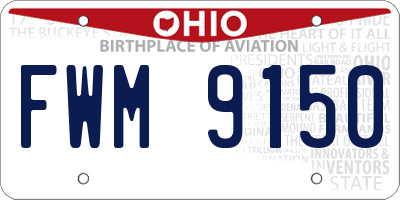OH license plate FWM9150