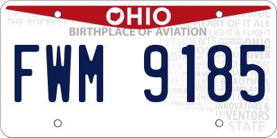 OH license plate FWM9185