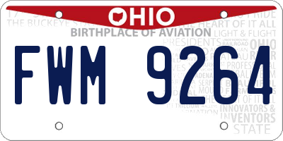OH license plate FWM9264