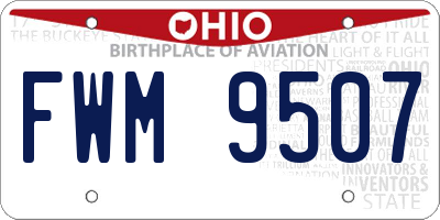 OH license plate FWM9507