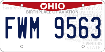 OH license plate FWM9563