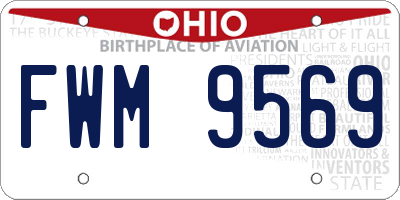 OH license plate FWM9569