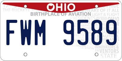 OH license plate FWM9589