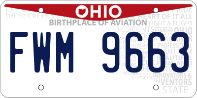 OH license plate FWM9663