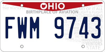 OH license plate FWM9743