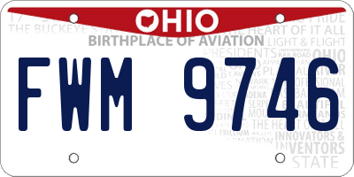 OH license plate FWM9746