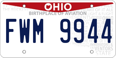 OH license plate FWM9944