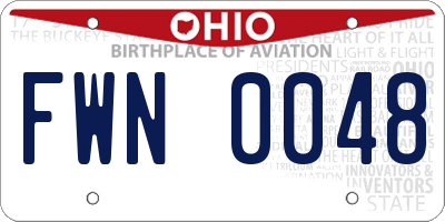 OH license plate FWN0048