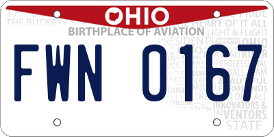 OH license plate FWN0167