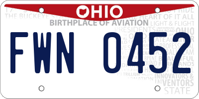 OH license plate FWN0452
