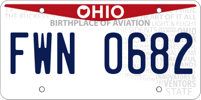 OH license plate FWN0682