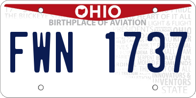 OH license plate FWN1737
