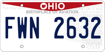 OH license plate FWN2632