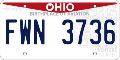 OH license plate FWN3736