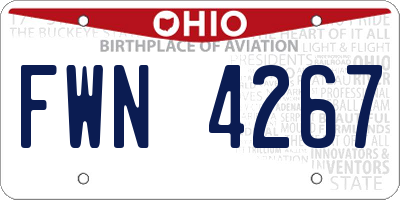 OH license plate FWN4267