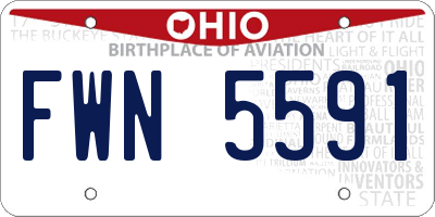 OH license plate FWN5591