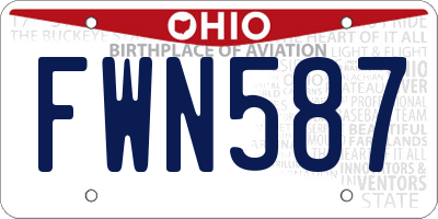 OH license plate FWN587