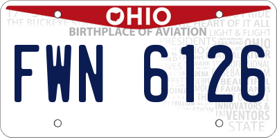 OH license plate FWN6126