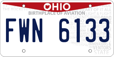 OH license plate FWN6133