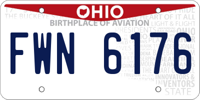 OH license plate FWN6176