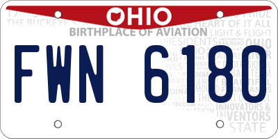 OH license plate FWN6180