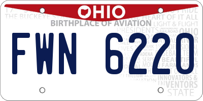 OH license plate FWN6220