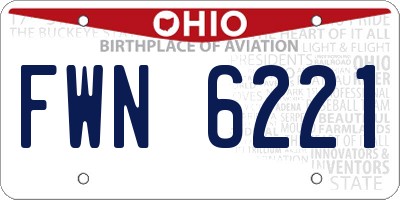OH license plate FWN6221