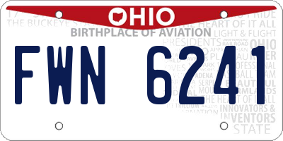 OH license plate FWN6241
