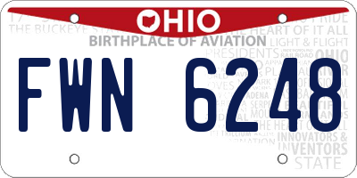 OH license plate FWN6248