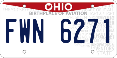 OH license plate FWN6271