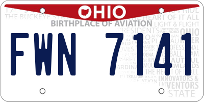 OH license plate FWN7141