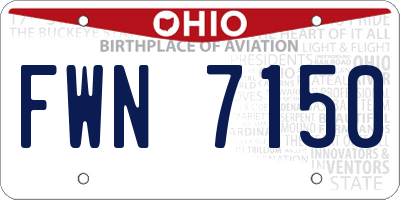 OH license plate FWN7150