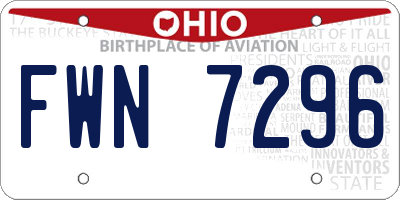 OH license plate FWN7296