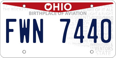 OH license plate FWN7440