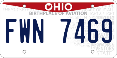 OH license plate FWN7469