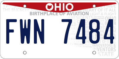 OH license plate FWN7484