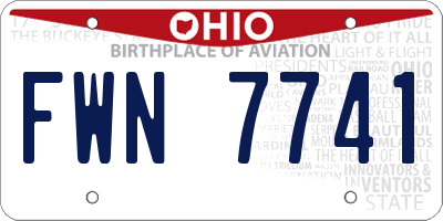 OH license plate FWN7741