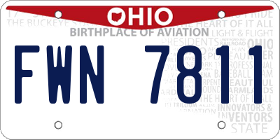 OH license plate FWN7811