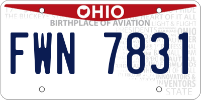OH license plate FWN7831