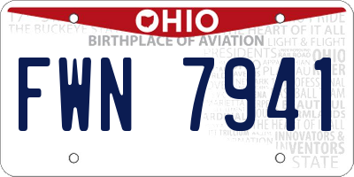OH license plate FWN7941