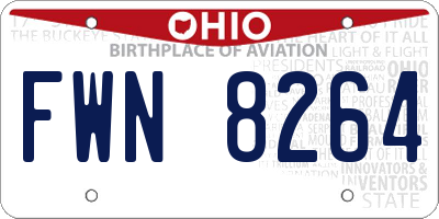 OH license plate FWN8264