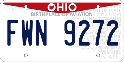 OH license plate FWN9272