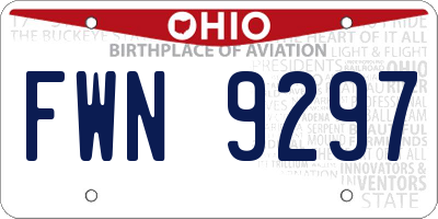 OH license plate FWN9297