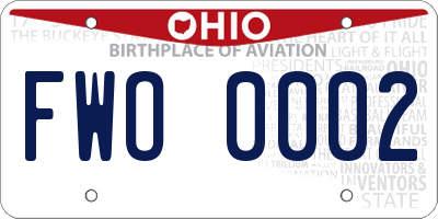 OH license plate FWO0002