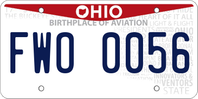 OH license plate FWO0056