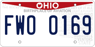 OH license plate FWO0169