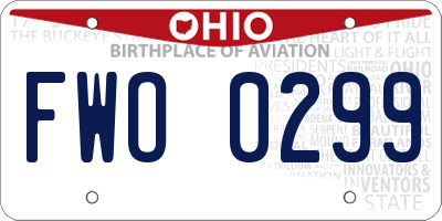 OH license plate FWO0299