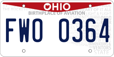 OH license plate FWO0364