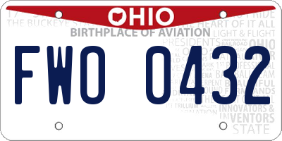 OH license plate FWO0432