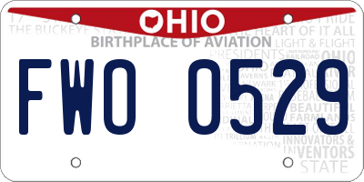 OH license plate FWO0529